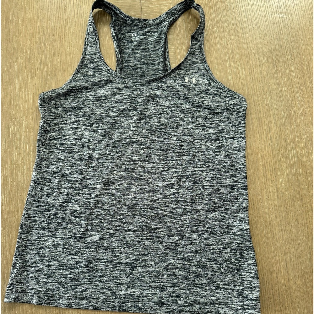 Under Armour Racerback Tank Sz S space dyed black